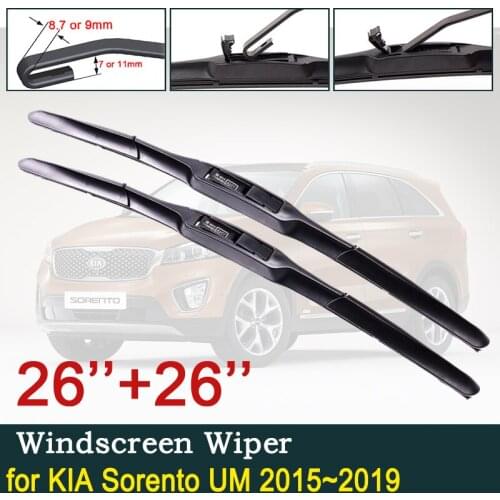 For KIA Sorento 2015~2019 Sorento Prime UM MK3 Car Wiper Blade Car Accessories Stickers Windscreen Windshield Wipers Blades