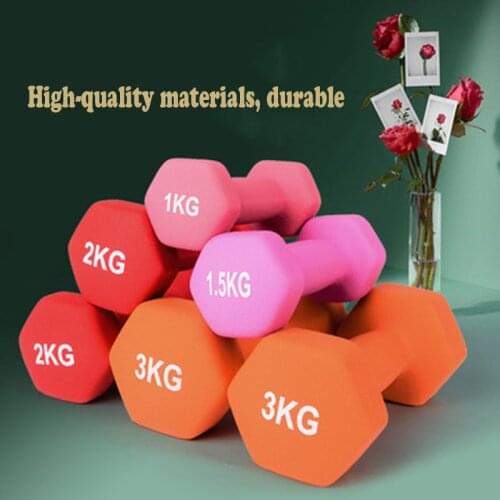 Hexagonal dipping weightlifting dumbbells, environmental protection, household fitness equipment, womens dumbbells