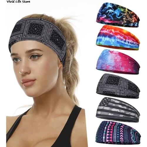 Sports Headband Stretch Elastic Yoga Running Hair Band For Women Men Outdoor Sport Headwrap Fitness Sports Yoga Hair Band