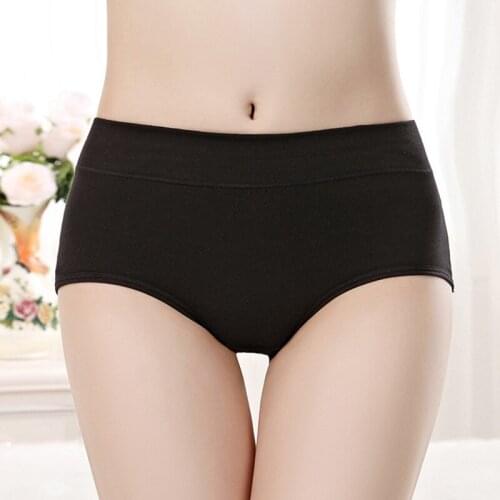 Q Fashion Ladies Underwear Briefs Pure Color Cotton Breathable Elastic Lingerie Hipster Intimates Comfort Women Underpants