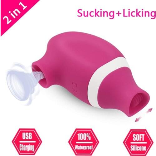 VSEXDO Sucking Vibrator Sex Toys for Women Nipple Sucker Vibrator Female Clitoris Stimulator Licking Tongue for Adults Sex Toys