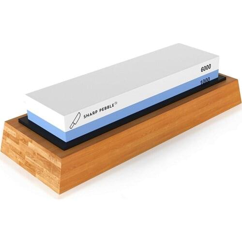 1000/6000 Grit Premium Whetstone Cut Sharpening Stone Set Ideal Sharpener for All Blades Non Slip Base Cutter Sharpener