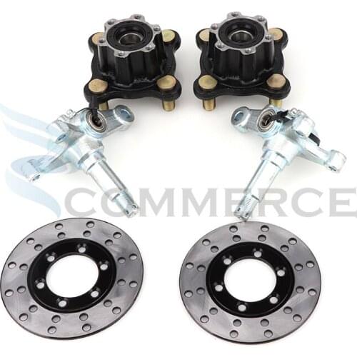 1Set Steering Strut Knuckle Spindles with 100mm M14*4 STUD 130mm Disc wheel Hubs Fit For Buggy Go Kart Quad Bike