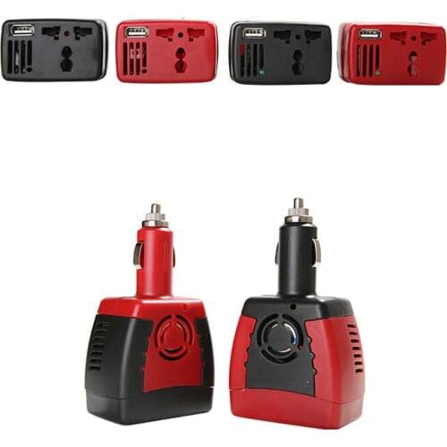 1pcs Car Inverter 75W 12V DC To 220V/110V AC Cigarette Lighter Power Supply Inverter Adapter with 0.5/2.1A USB Charger Port