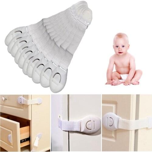 10Pcs/Lot Children Safety Lock Protection Locking Doors Drawer Cabinet Kids Safety Plastic Protection Safety Lock