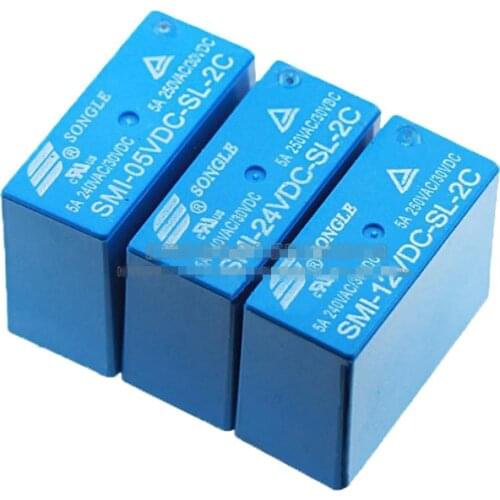 2PCS/LOT Relay SMI-05VDC-SL-2C SMI-12VDC-SL-2C SMI-24VDC-SL-2C 5A 8PIN