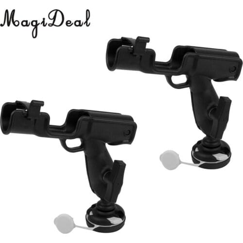 2PCS Premium Nylon 360 Degree Rotatable Adjustable Fishing Rod Holder Boat Fishing Rod Holder Rack with mount base and screws