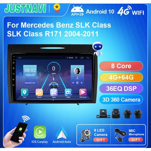 4G 64G Android 10.0 Car Radio Video Player For Mercedes Benz SLK-Class SLK Class R171 2004-2011 Auto GPS Stereo Navi DSP No DVD