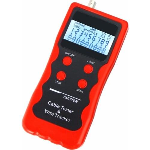 Digital Multipurpose LCD LAN Cable Tester,Test 5E,6E,telephone wire,coaxial cable,BNC,RJ45,RJ11,USB cable, 1394 line