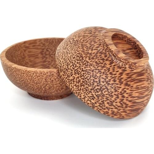 Zero Waste Wooden Bowl Eco-Friendly Fruit Salad Noodle Rice Soupe Reusable Coconut Shell Bowl