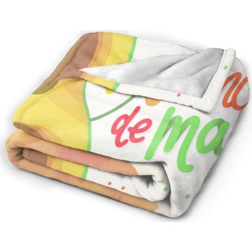Flannel Blanket Cinco De Mayo Soft Thin Fleece Blanket Bedspread Cover for Bed Sofa Home Decor Dropship