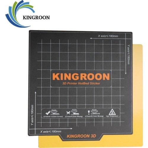 KINGROON KP3S HotBed Flexible Magnetic Sticker 2 Layer Print Removal Surface for 3D Printer Build Platform Heatbed 180*180mm