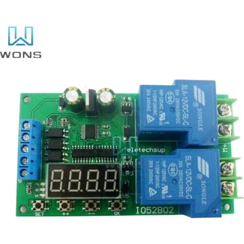 12V 30A Multifunction DC AC Motor Controller Relay Board Forward Reverse Control Automatic Delay Cycle Start Stop Switch Module