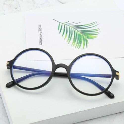 Men Women Glasses Frame Men Anti Blue Light Eyeglasses Frame Vintage Round Clear