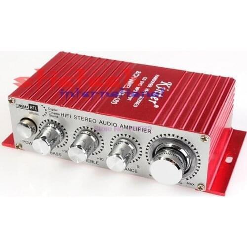 By DHL or Fedex 10 sets Kinter 12V MA180 Mini USB Port Car Motorcycle HiFi Auto Power Audio Amplifier