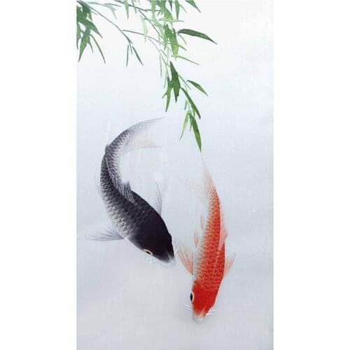 Practical DIY Diamond Painting Full Diamond Round Two Koi 30X40cm Cross Stitch Embroidery Home Decoration