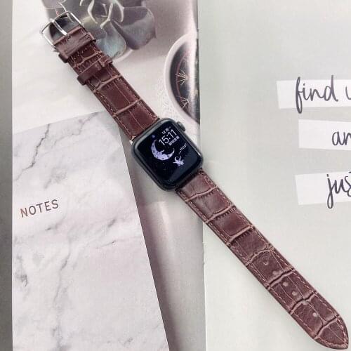 Series 1 2 3 4 5 6 se Strap high-grade Leather Loop for Apple Watch Band for iwatch 40mm 44mm 38mm 42mm