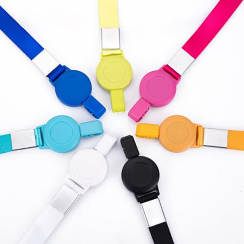 Lanyard + Retractable Badge Reel Lanyard Neck Strap Neck Lanyard Badge Reel for Key Cards, ID Credit Card Holders, 1.5cm Wide