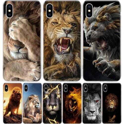 Lion Alpha Male Cub Silicon Phone Case For Apple IPhone 11 12 Pro X XR XS Max 7 8 6 6S Plus 7G 6G 5S SE + Pattern Cover Coque Sh
