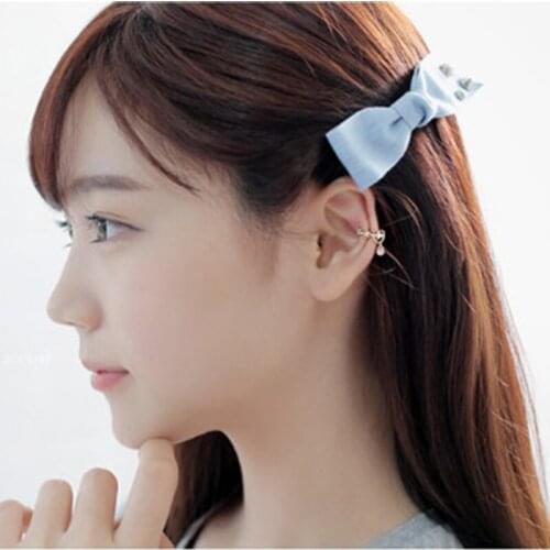 Cute Without Pierced Ear Bone Folder Punk Fashion Ear Cuff Wrap Rhinestone Cartilage Clip On Earring Non Piercing Jewelry