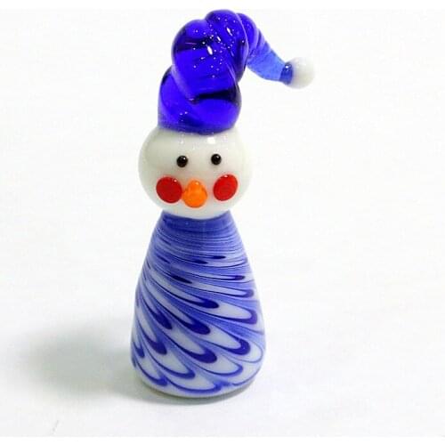 Gnome Handmade Glass Snowman Figurines Gifts For Kids Different Styles Lovely Mini Christmas Art Ornament Home Decor Accessories