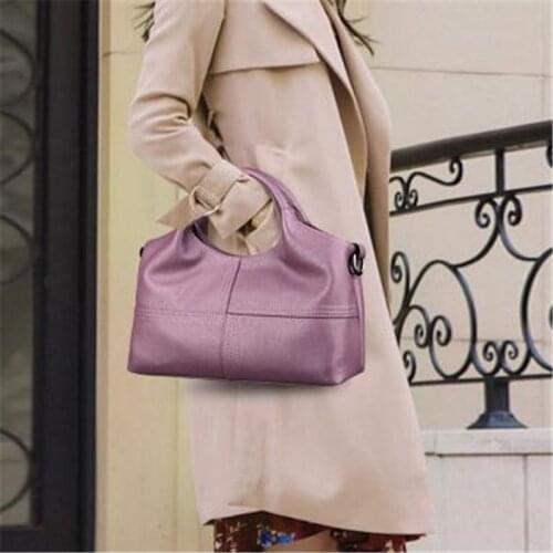 PU Leather Bag for Women Simple Stripe Style Female Shoulder Crossbody Bags High Quality Retro Big Casual Purse