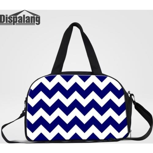 Dispalang Women Traveling Shoulder Bag Striped Print Large Capacity Travel Hand Luggage Bag Clothes Organizer Mens Duffle Bags