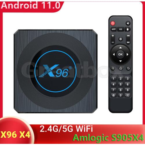 X96 X4 TV Box Android 11.0 Media Player Amlogic S905X4 2.4G 5G Dual Wifi 100M LAN BT4.1 8K H.265 HEVC HD Set Top Box