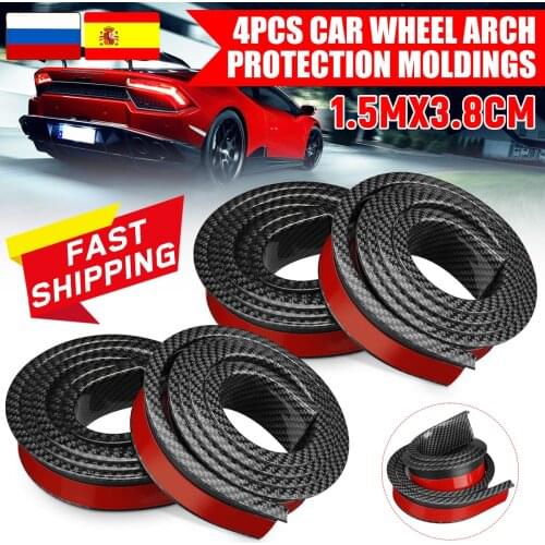 Universal 2pcs Car Wheel Protection Universal Rubber Arch Protector Car Fender 1.5M Anti-collision Strips Car Wheel Flares Stick