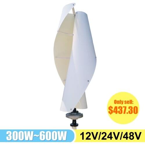 Wind Turbine New Energy Vertical Wing Helical 300W 400W 600W Windmills Maglev Generator And Auto MPPT Controller For Home Use
