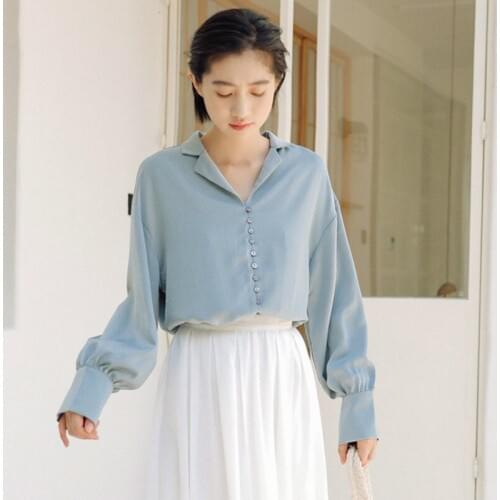 Синие блузки YUAZHOQI China At AliExpress