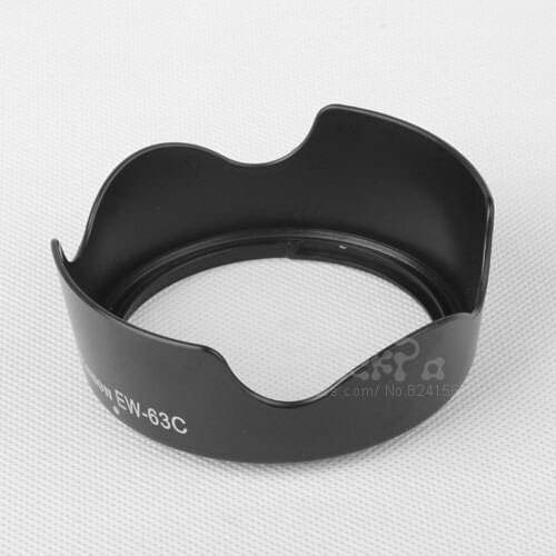 100PCS EW-63C For CAN/ON 100D 700D Rebel T5i / Kiss X7i EF-S 18-55mm f/3.5-5.6 IS STM Lens Hood 58mm Bayonet