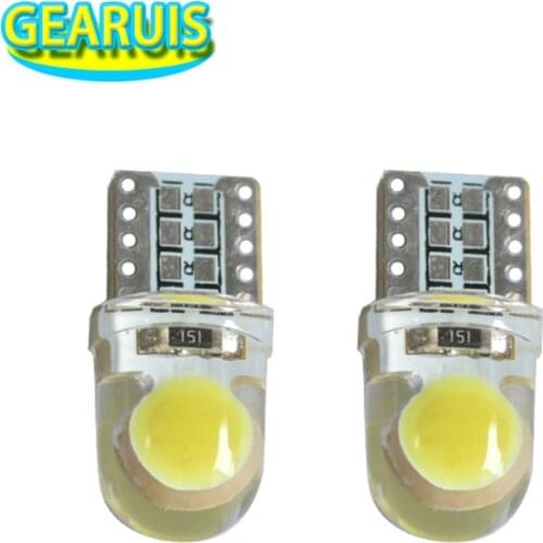 100pcs/lot T10 Silicone cob 6 chips led 23*12*9mm 194 W5W LED 168 COB Silica Car Super Bright Turn Side License Plate Light Lamp