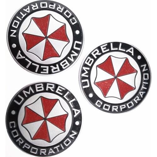 3D aluminum alloy biohazard umbrella Car Sticker for Jaguar Land Rover Range Rover/Evoque/Freelander/Discovery