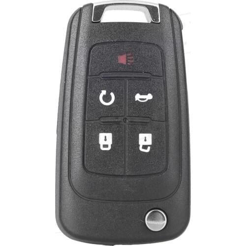 5 Buttons Car Remote Key Shell Flip Key Cover Housing for Chevrolet Camaro Cruze Equinox Malibu Sonic Spark Volt etc