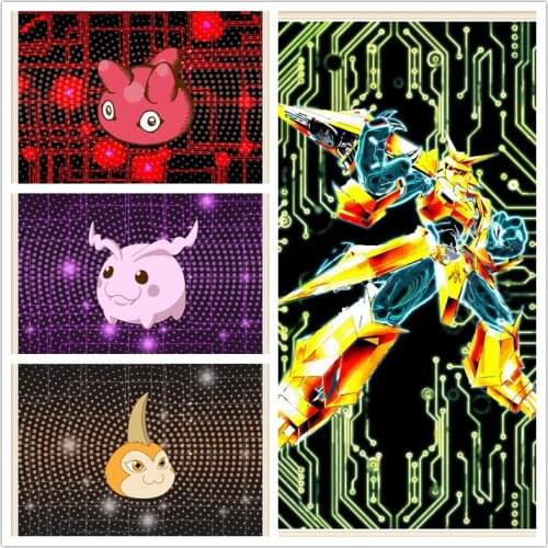 Digimon figure stickers Home Decor painting anime poster home decor hd wall painting bedroom poster Study Bedroom Bar Cafe Wall