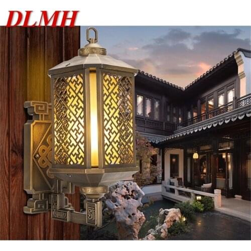 DLMH Classical Outdoor Wall Lights Retro Bronze LED Sconces Lamp Waterproof IP65 Decorative For Home Porch Villa