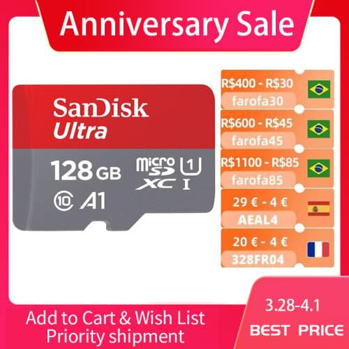 SanDisk UItra micro SD Card 64GB class 10 32GB Memory Cards microsd 80MB/s 16gb and class 4 8GB tf card cartao de memoria
