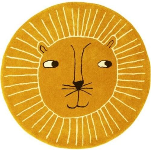 Cartoon Lion Baby Crawling Mat Bedside Carpet Lovely Children Bedroom Carpet Thickened Mat Machine Washable