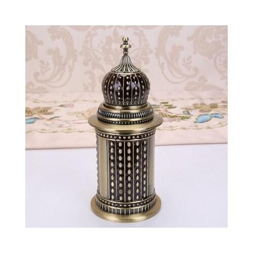 Creative Bronze Metal Antomatic Toothpick Holder Toothpick Dispenser Secret Compartment With Gift Box For Desktop Decoration