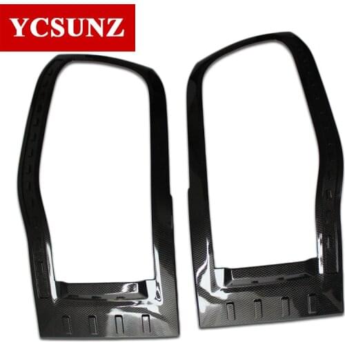 2012-2015 Head Lights Cover For Toyota Commuter Chrome Black Carbon Fiber For Toyota Hiace 2013 2014 Exterior Accessories Ycsunz