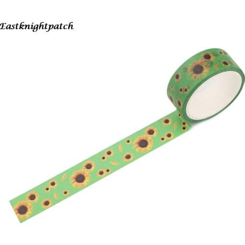 E2265 Sunflower Washi Tape Paper DIY Planner Masking Tape Adhesive Tapes Stickers Stationery Tapes Decorative