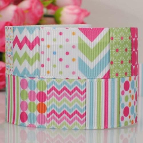 50yards 7/8 " 22 mm simple pattern prints grosgrain ribbon tape for gift packing free shipping