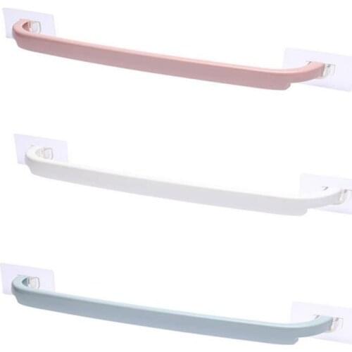 Towel Holder Rack Wall Mounted Kitchen Accessories 38*4cm Towel Hanger Shelf Bathroom Storage Cupboard Door Bath Hanger