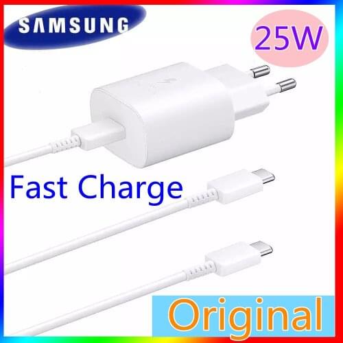 EU Original Samsung Note 10 25W Super Fast Charging Power Adapter Type-C To Type-C Cable For Galaxy Note 10 S20 Ultra S20