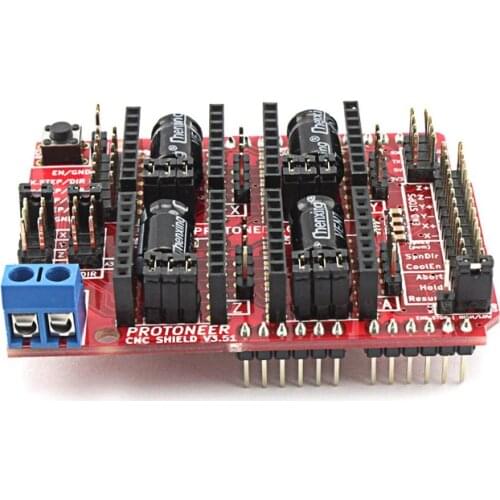 Elecrow CNC Shield V3.51 Expansion Board for Arduino 3D Print Compatible with PWM Spind Board CNC Projects Uses Pololu Drivers