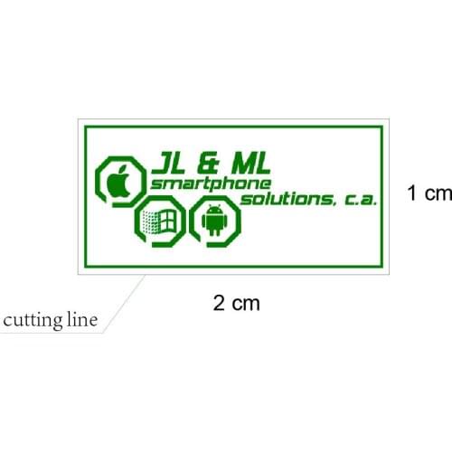 Custom Order Warranty Void Label Sticker 2x1cm Green Color with Your Logo, Item No. CU109