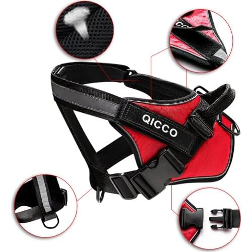 Adjustable Dog Harness Reflective Breathable Personalized Pet Harness Vest with ID Custom Patch Outdoor Walking Pet Supplies