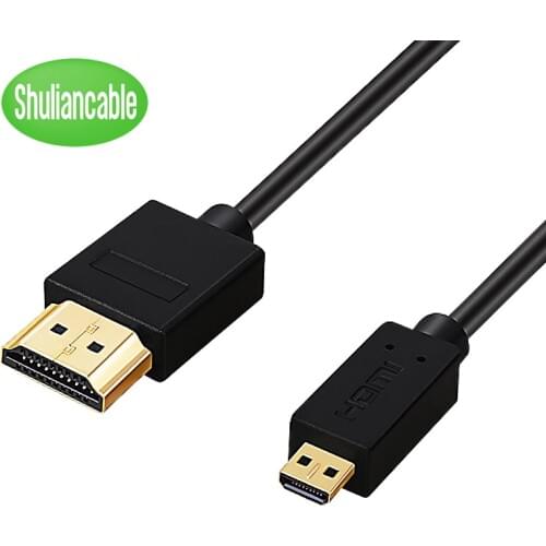 Micro HDMI to HDMI Cable Gold Plated 2.0 3D 4k 1080P high speed HDMI Cable Adapter for HDTV PS3 XBOX PC camera 1m 1.5m 2m 3m