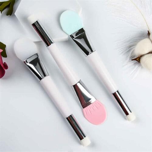 1 Piece Silicon Double Headed Soft Face Mask Cosmetic Brush Beauty Makeup Tools E553